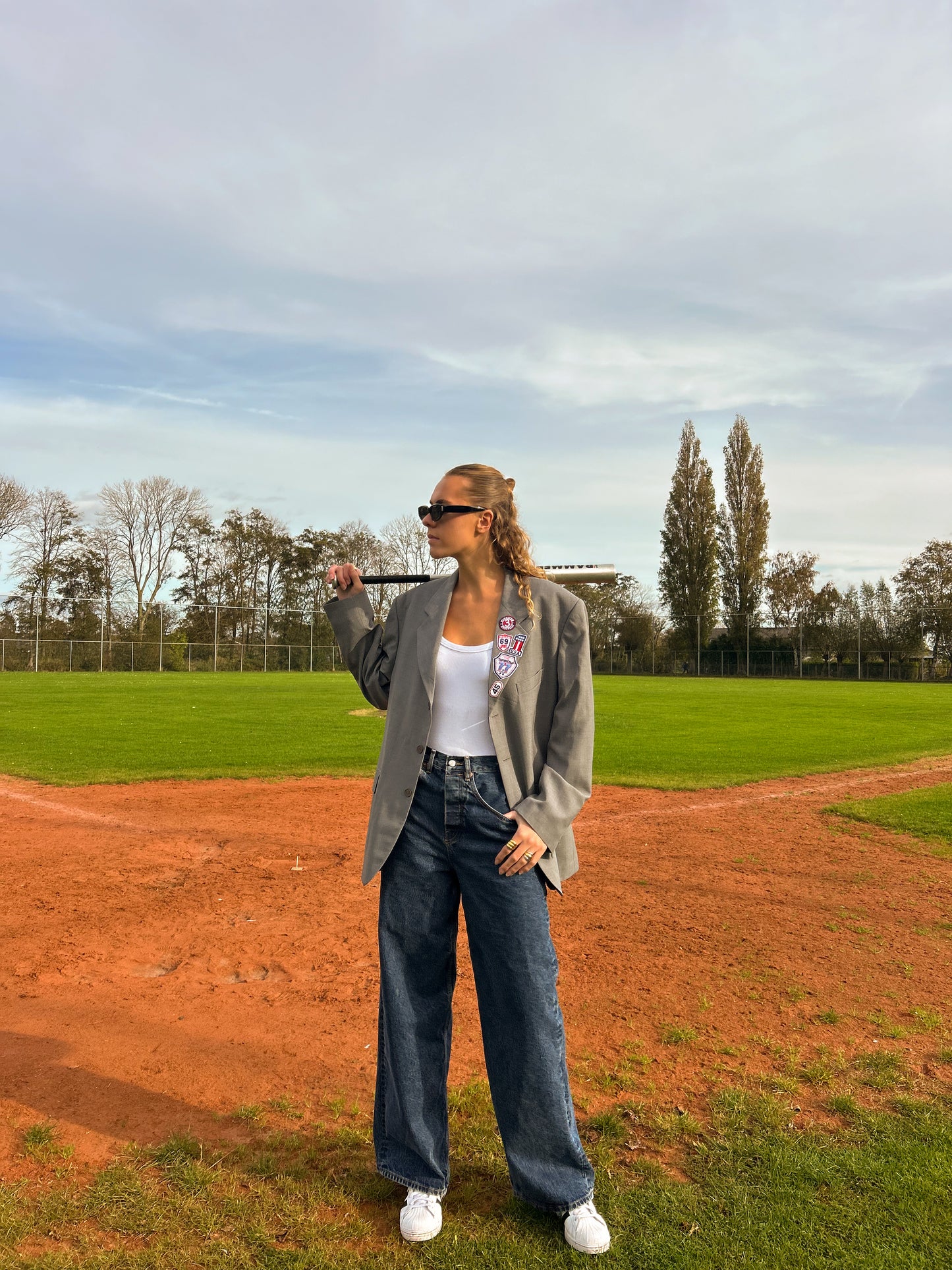 White Yankees Patch & Blaze