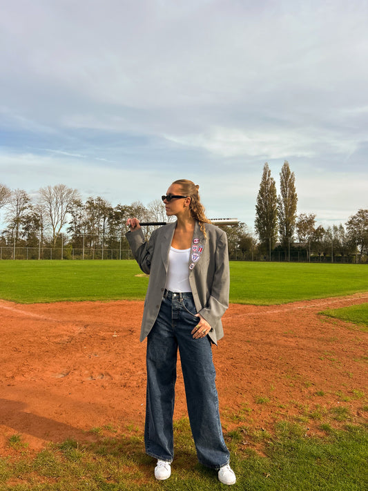 White Yankees Patch & Blaze