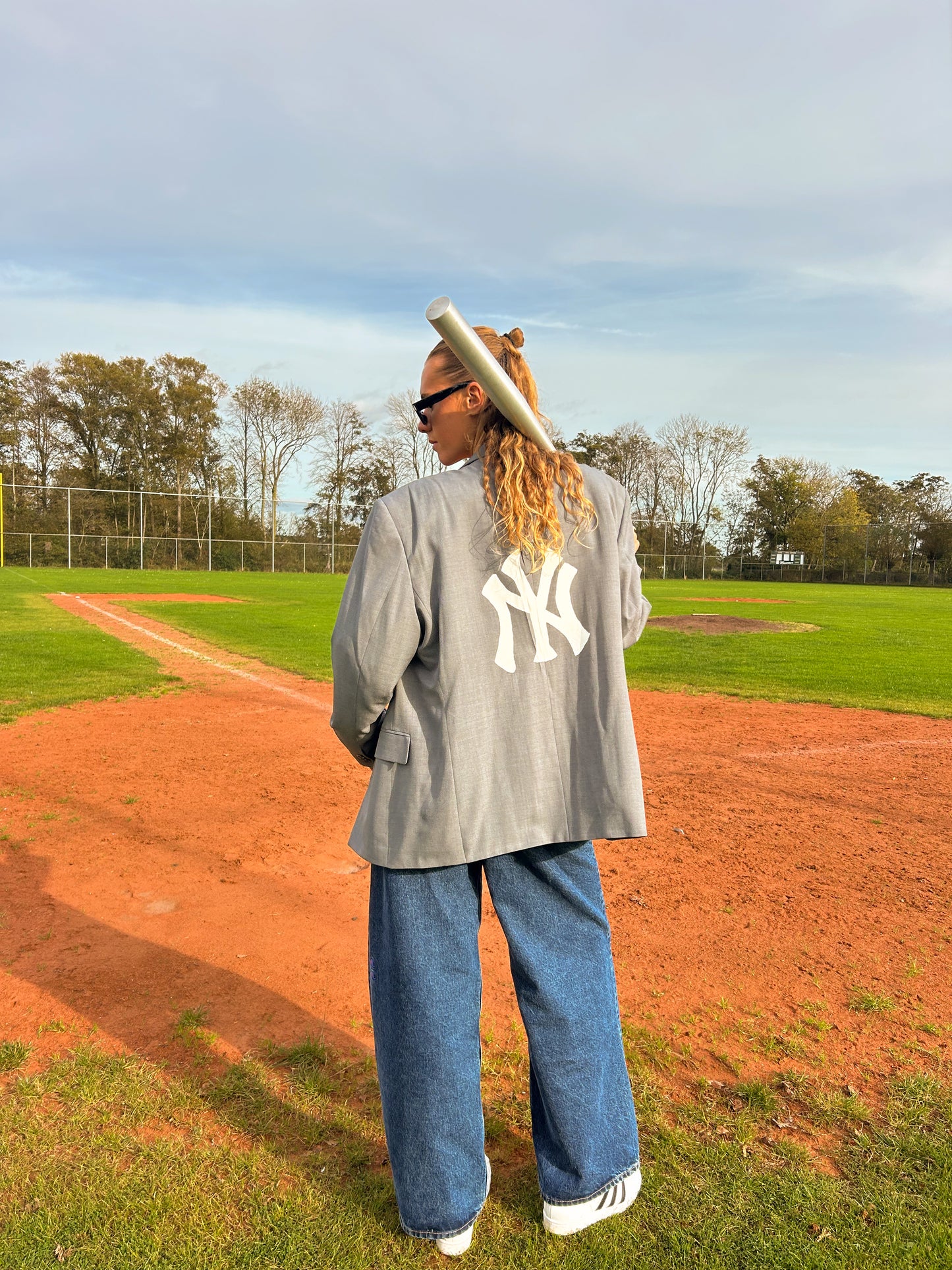 White Yankees Patch & Blaze